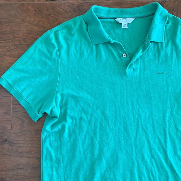 Calvin Klein Light Green Men’s Polo Shirt - Picture 6 of 8